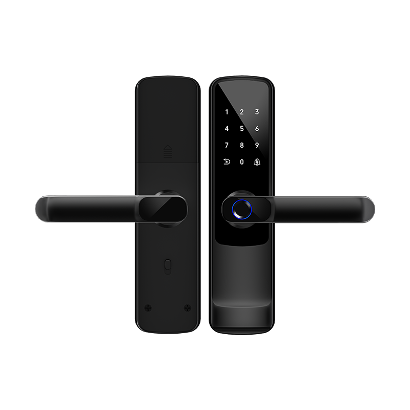 RFTC-木门涂鸦WiFi远程开锁外贸出口室内锁半自动指纹智能锁