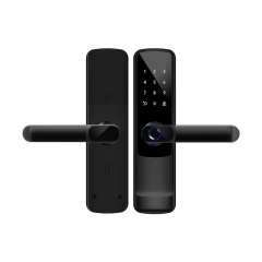 RFTC-木门涂鸦WiFi远程开锁外贸出口室内锁半自动指纹智能锁