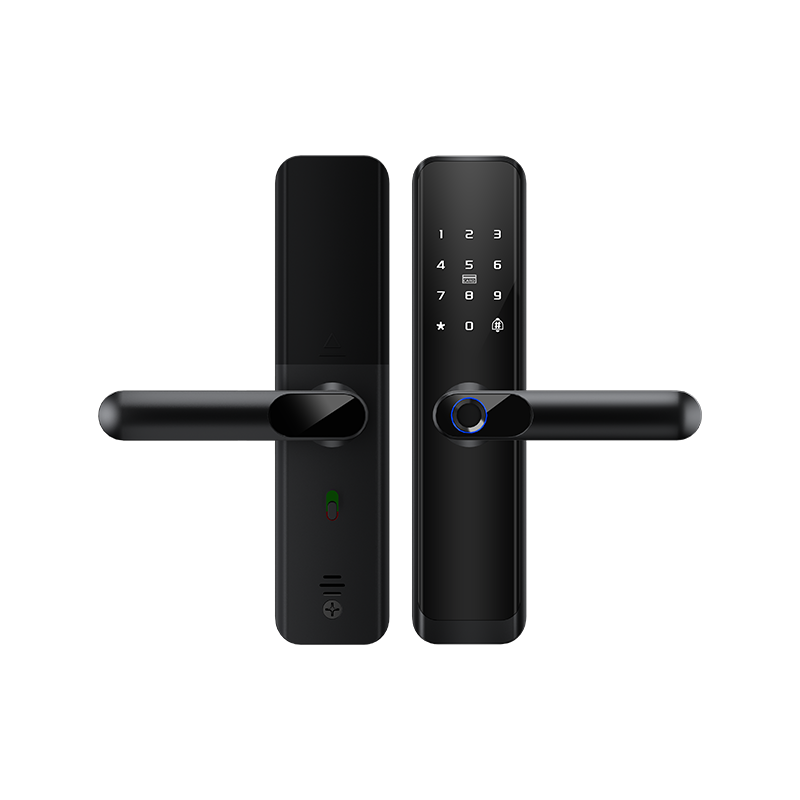 RFTC-涂鸦WiFi远程开锁外贸出口半自动指纹智能木门锁 办公室门锁
