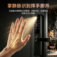 RFTC-木门半自动人脸猫眼掌静脉指纹智能锁涂鸦WiFi远程开锁外贸出口