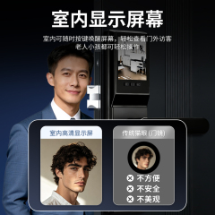 RFTC-猫眼抓拍指纹智能锁办公室木门锁室内锁涂鸦WiFi远程开锁外贸跨境