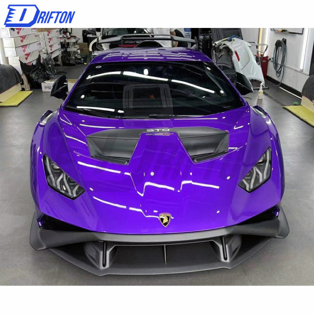 Dry Carbon Fiber Front Lip (top part ) For Lamborghini Huracan STO