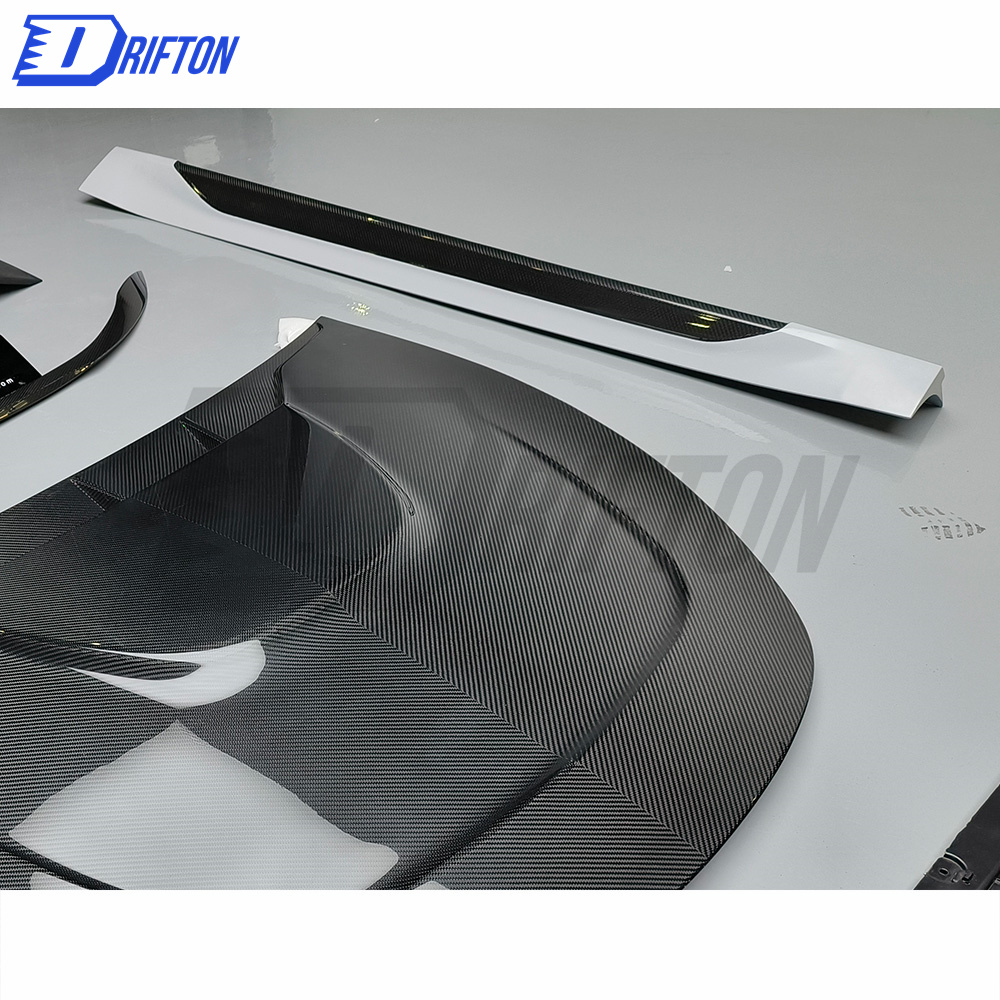 SD Style Dry Carbon Fiber Side Skirt (Add on ) For Tesla Model Y 2020-2021