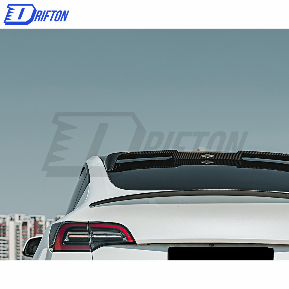MIW Style Forged Dry Carbon Fiber Roof Spoiler For Tesla Model Y 2020-2021