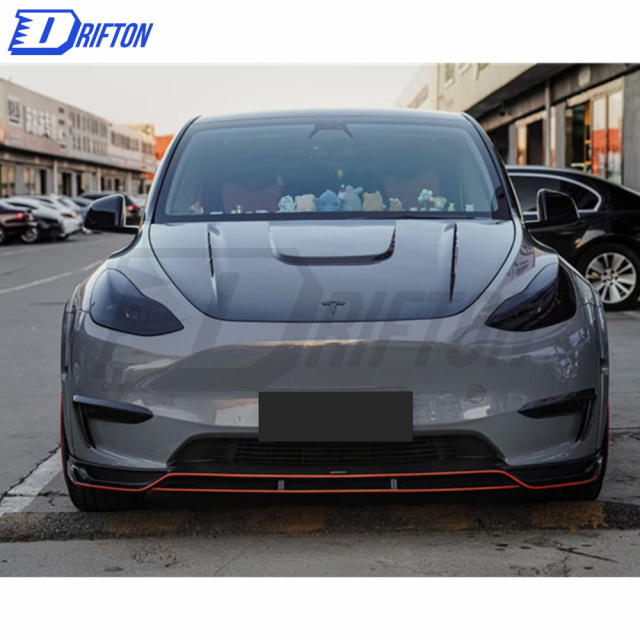 CMST Style Carbon Fiber Front Lip For Tesla Model Y 2020-2021