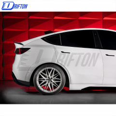 SD Style Dry Carbon Fiber Fender Flare Trim For Tesla Model Y 2020-2021