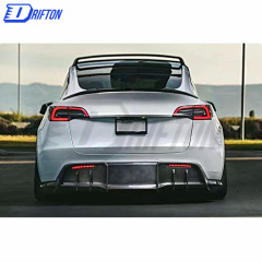 A Style Dry Carbon Fiber Rear Diffuser For Tesla Model Y 2020-2021
