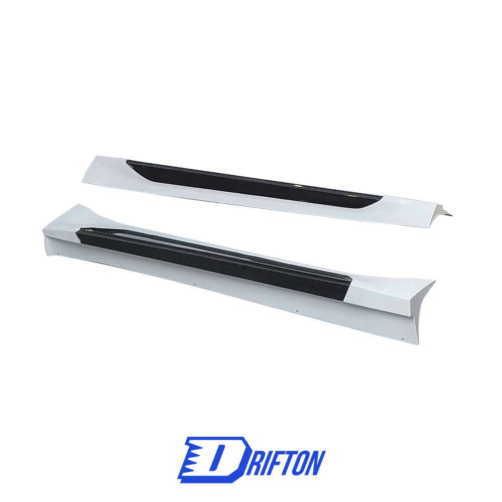 SD Style Dry Carbon Fiber Side Skirt (Add on ) For Tesla Model Y 2020-2021