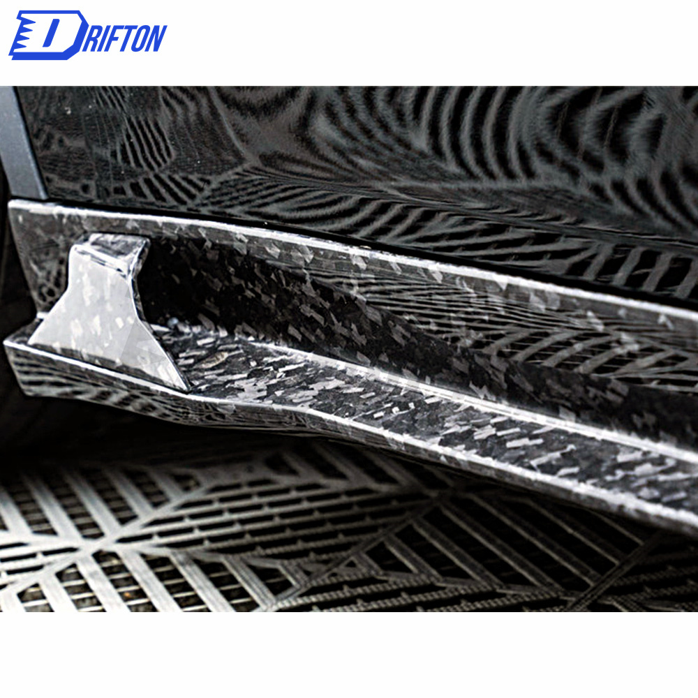 MIW Style Forged Dry Carbon Fiber Side Skirt For Tesla Model Y 2020-2021