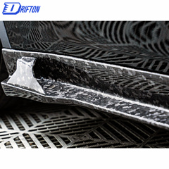 MIW Style Forged Dry Carbon Fiber Side Skirt For Tesla Model Y 2020-2021