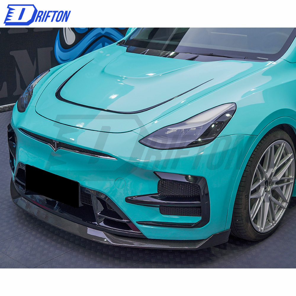 SD Style Dry Carbon Fiber Hood For Tesla Model Y 2020-2021