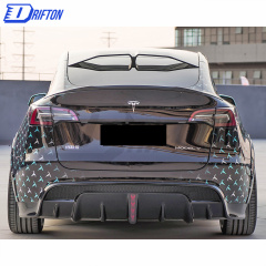 SD Style Dry Carbon Fiber Rear Diffuser For Tesla Model Y 2020-2021
