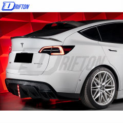 SD Style Dry Carbon Fiber Roof Spoiler For Tesla Model Y 2020-2021