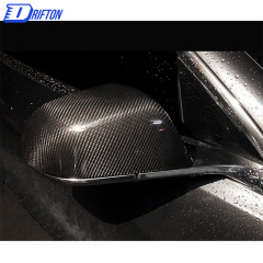 Carbon Fiber Mirror Cover Stick On For Tesla Model Y 2020-2021