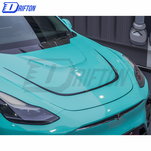 SD Style Dry Carbon Fiber Hood For Tesla Model Y 2020-2021