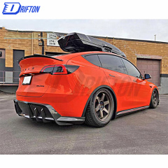 A Style Dry Carbon Fiber Rear Diffuser For Tesla Model Y 2020-2021