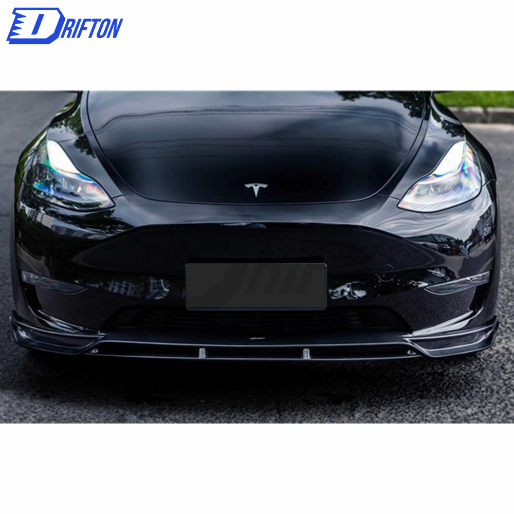 CMST Style Carbon Fiber Front Lip For Tesla Model Y 2020-2021