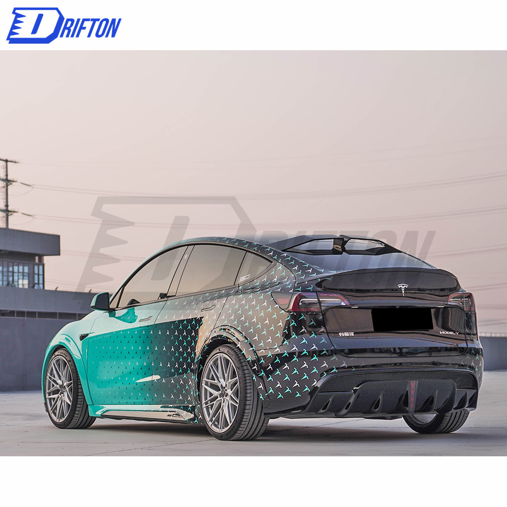 SD Style Dry Carbon Fiber Rear Diffuser For Tesla Model Y 2020-2021