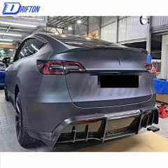 A Style Dry Carbon Fiber Rear Diffuser For Tesla Model Y 2020-2021