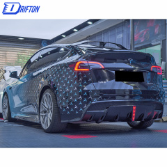 SD Style Dry Carbon Fiber Roof Spoiler For Tesla Model Y 2020-2021