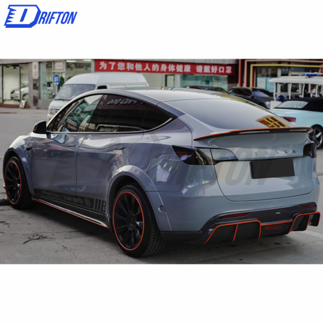CMST Style Glass Fiber Fender Wheel Trims For Tesla Model Y 2020-2021