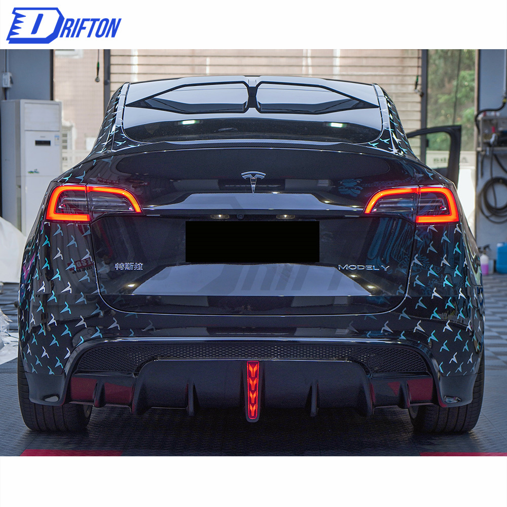 SD Style Dry Carbon Fiber Roof Spoiler For Tesla Model Y 2020-2021