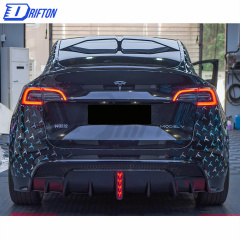 SD Style Dry Carbon Fiber Roof Spoiler For Tesla Model Y 2020-2021