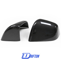 Carbon Fiber Mirror Cover Stick On For Tesla Model Y 2020-2021
