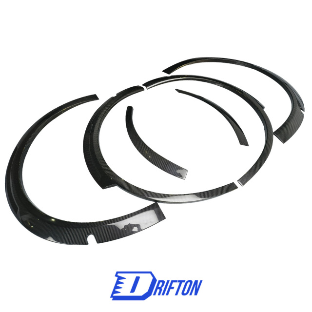 SD Style Dry Carbon Fiber Fender Flare Trim For Tesla Model Y 2020-2021