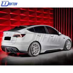 SD Style Dry Carbon Fiber Fender Flare Trim For Tesla Model Y 2020-2021