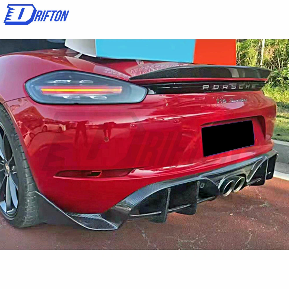 Carbon Fiber Rear Diffuser For Porsche 718 Cayman Boxster 2016-2020