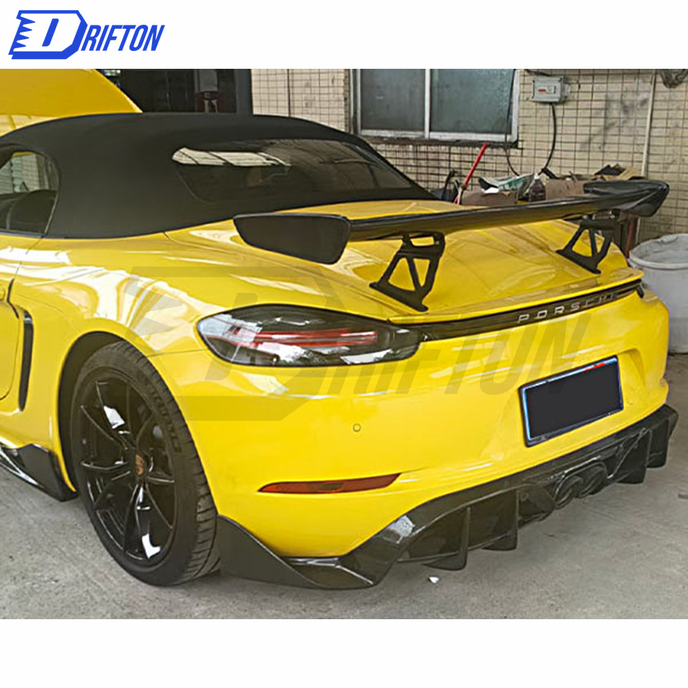 Carbon Fiber Rear Diffuser For Porsche 718 Cayman Boxster 2016-2020