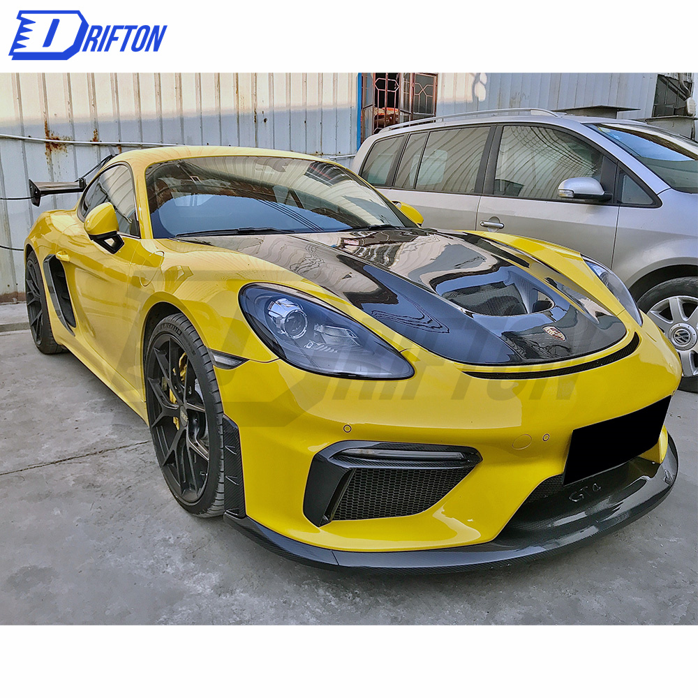 OKing Style Dry Carbon Fiber Hood For Porsche 718 Cayman Boxster 2016-2019