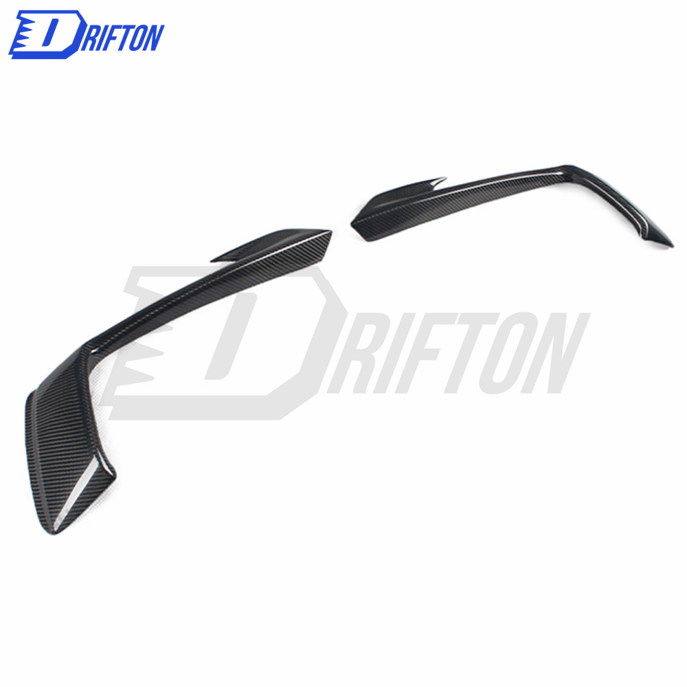 TechArt Style Carbon Fiber (Cfrp) Front Bumper Light Cover For Porsche 718 Cayman Boxster 2016-2020