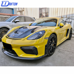 OKing Style Dry Carbon Fiber Hood For Porsche 718 Cayman Boxster 2016-2019