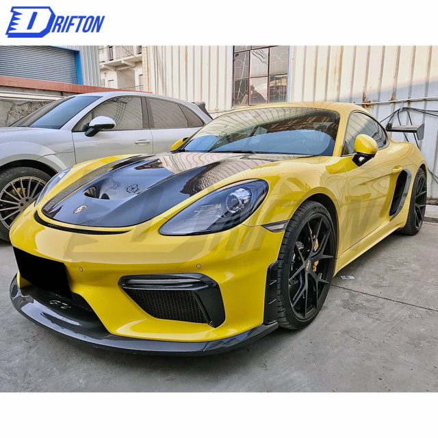 OKing Style Dry Carbon Fiber Hood For Porsche 718 Cayman Boxster 2016-2019