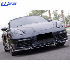 Paktechz Style Dry Carbon Fiber Front Lip For Porsche Boxster Cayman 718 2016-2020