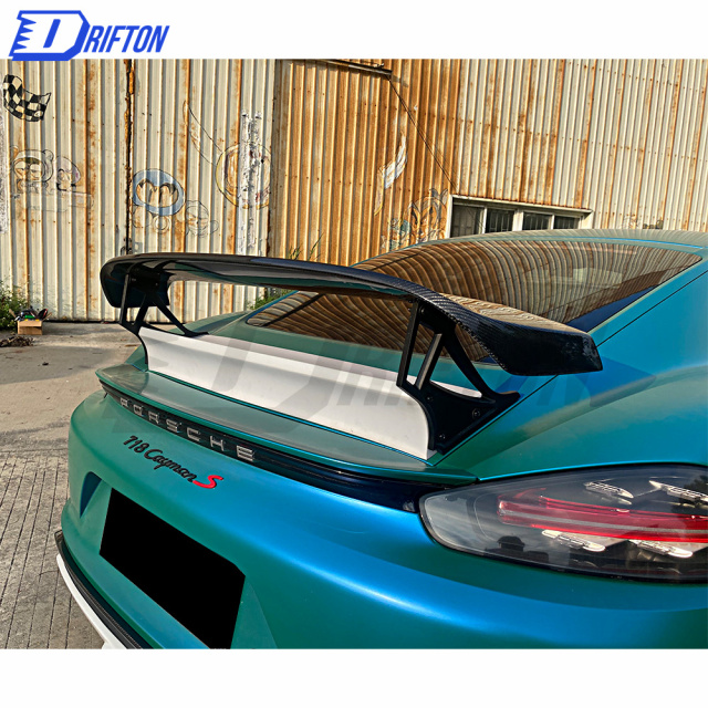 TechArt Style Carbon Fiber (Cfrp) Rear Spoiler For Porsche 718 Cayman Boxster 2016-2020