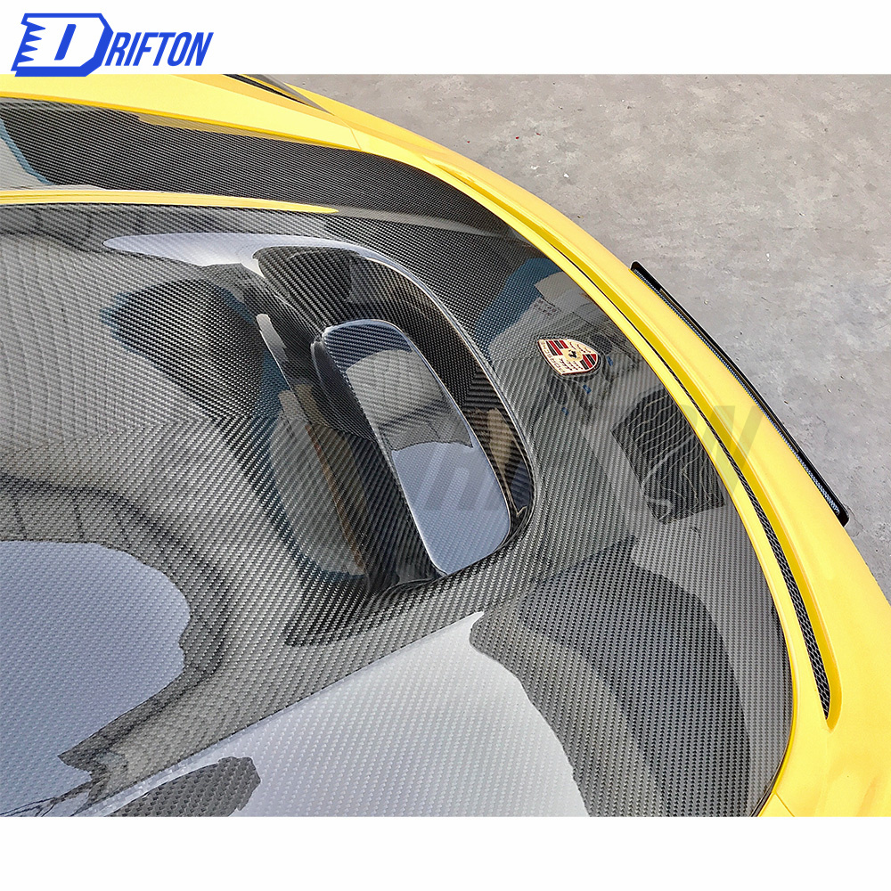OKing Style Dry Carbon Fiber Hood For Porsche 718 Cayman Boxster 2016-2019