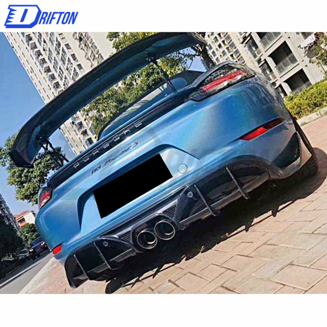 Carbon Fiber Rear Diffuser For Porsche 718 Cayman Boxster 2016-2020