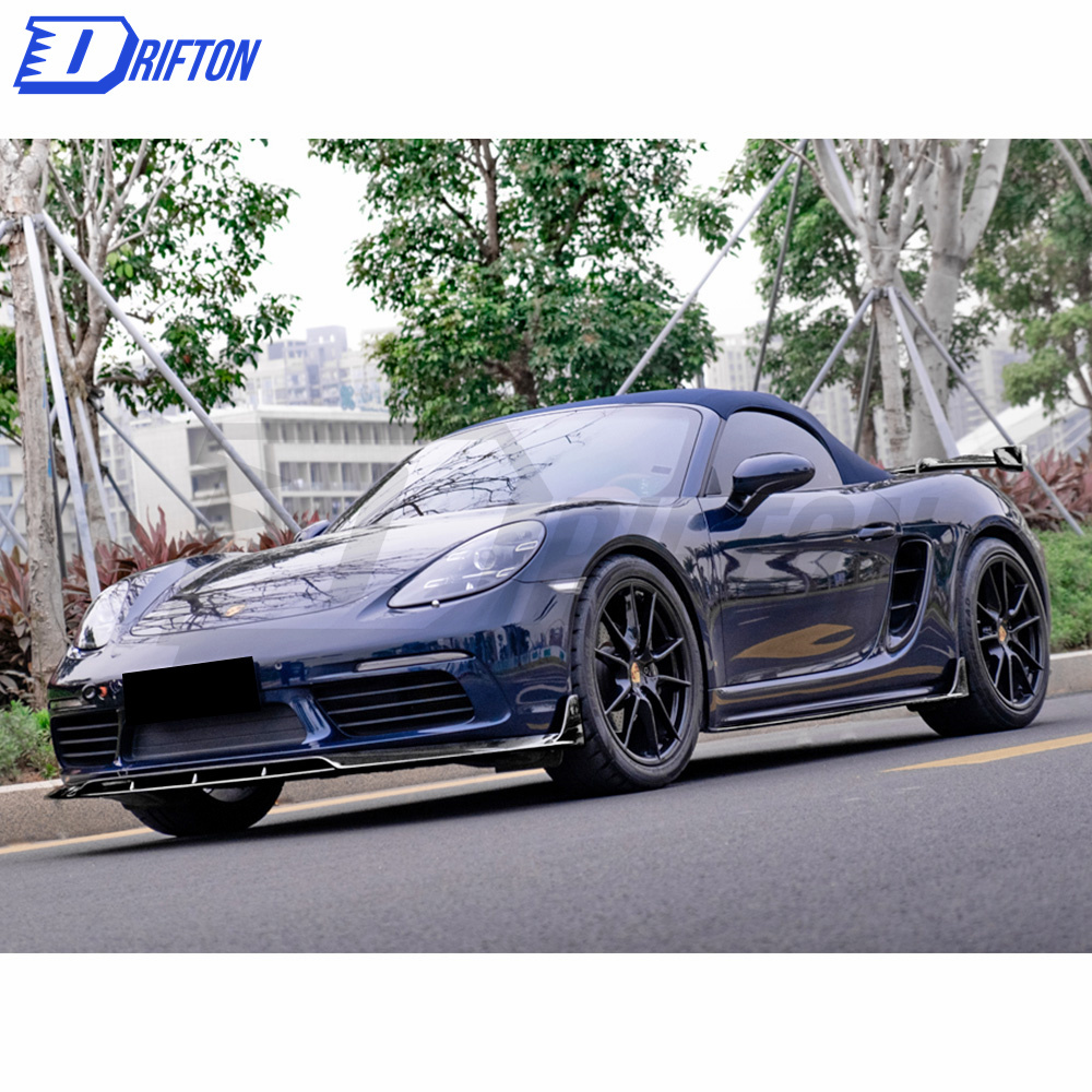 Paktechz Style Dry Carbon Fiber Side Skirt For Porsche Boxster Cayman 718 2016-2020