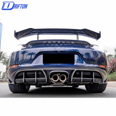 Paktechz Style Dry Carbon Fiber Rear Diffuser For Porsche Boxster Cayman 718 2016-2020