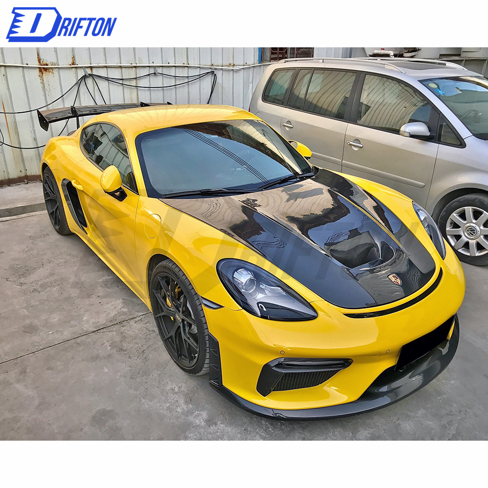 OKing Style Dry Carbon Fiber Hood For Porsche 718 Cayman Boxster 2016-2019
