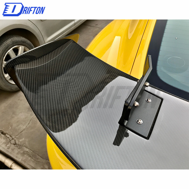 GT4 Style Dry Carbon Fiber Rear Spoiler For Porsche 718 Cayman Boxster 2016-2019