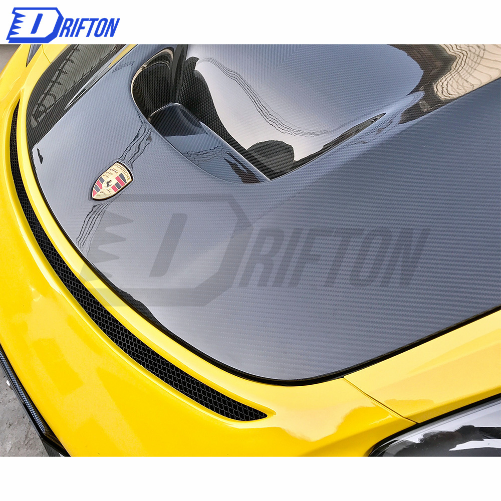 OKing Style Dry Carbon Fiber Hood For Porsche 718 Cayman Boxster 2016-2019