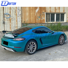 TechArt Style Carbon Fiber (Cfrp) Rear Diffuser For Porsche 718 Cayman Boxster 2016-2020