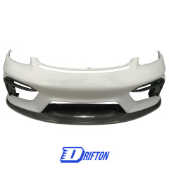 GT4 Style Half Dry Carbon Fiber Front Bumper For Porsche 718 Cayman Boxster 2016-2019