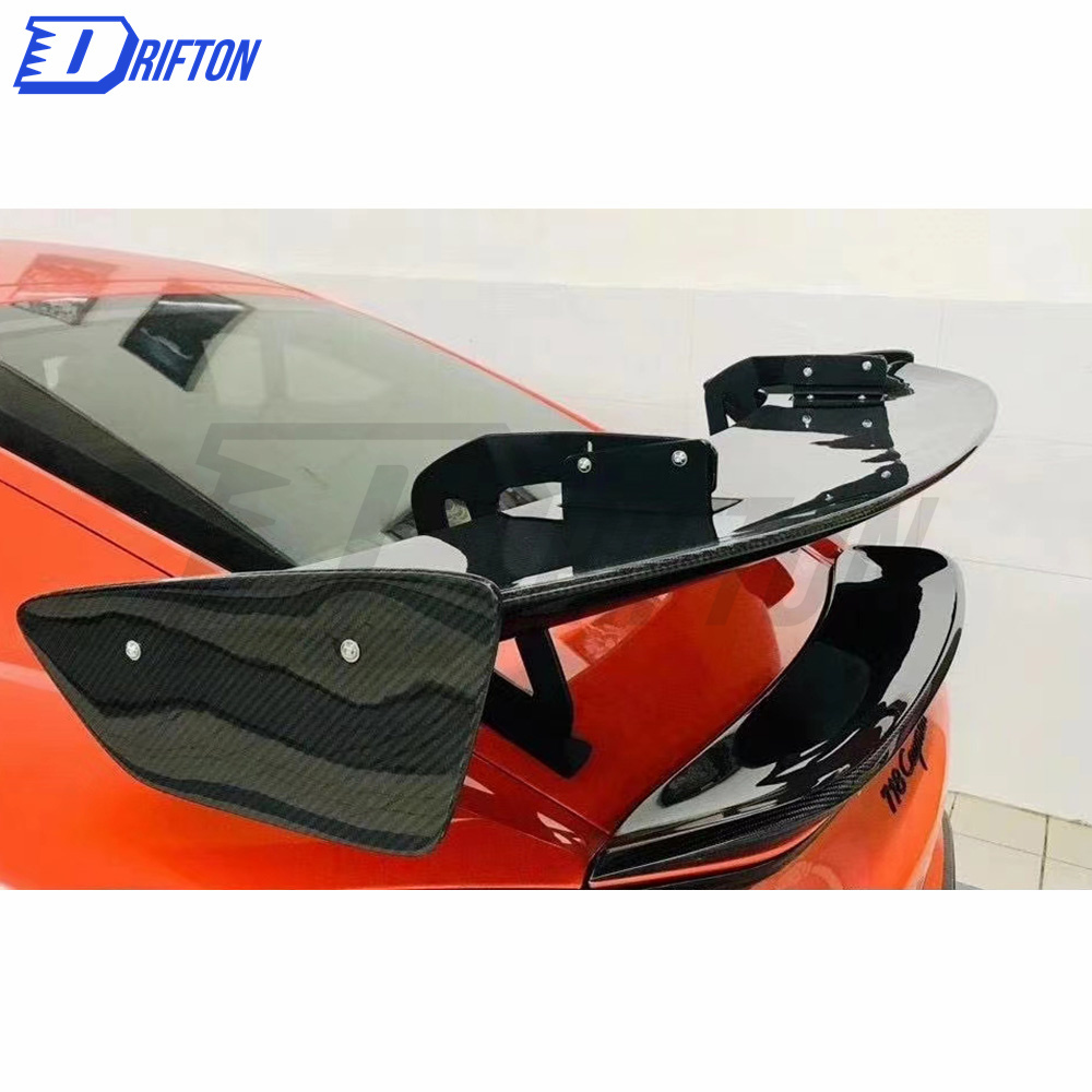 GT4 Style Dry Carbon Fiber Rear Spoiler For Porsche 718 Cayman Boxster 2016-2019