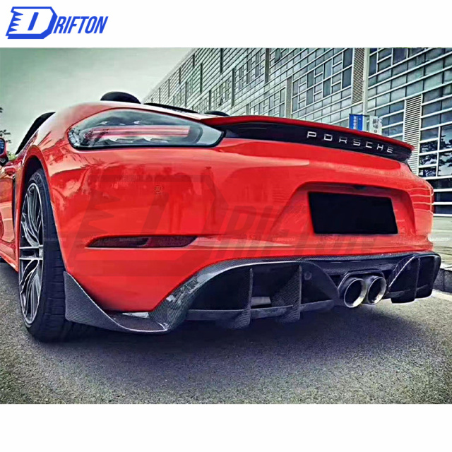 Carbon Fiber Rear Diffuser For Porsche 718 Cayman Boxster 2016-2020