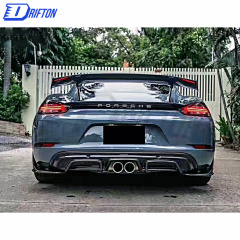 ARMA Style Carbon Fiber (Cfrp) Rear Diffuser For Porsche 718 Cayman Boxster 2016-2020